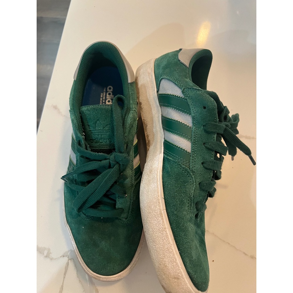 Adidas Skateboarding Green Suede Low Top Sneakers Kids Size 9.5